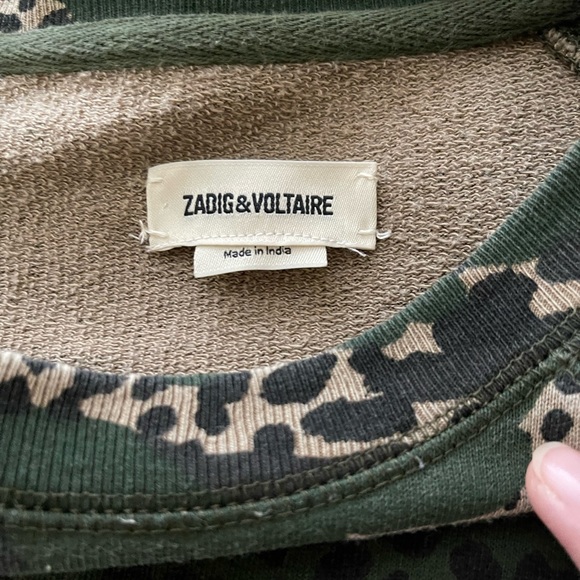 Zadig & Voltaire camo and leopard combo print sweater - Picture 8 of 9
